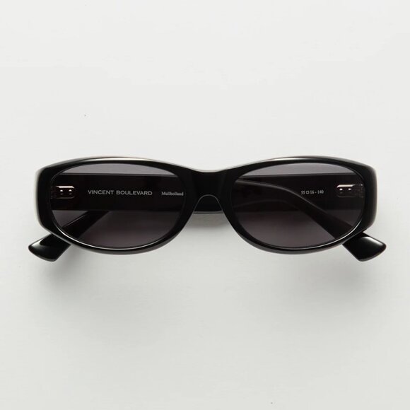 765. VINCENT BOULEVARD Mulholland Black & Grey Sunglasses $250 NEW Unisex - Picture 1 of 9
